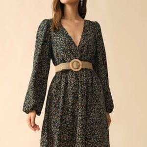 Rihoas V-Neck Elastic Waist Mini Dress NWT (M)